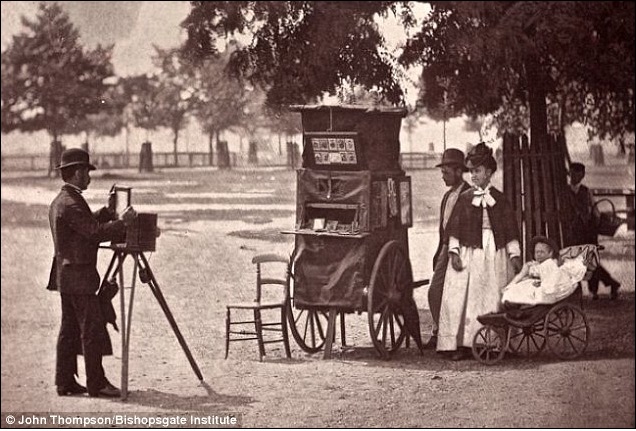 Clearly the most disreputable of the lot -- a down and out photographer taking photographs on the cheap on Clapham Common. (Photo: John Thompson/Bishopsgate Institute)