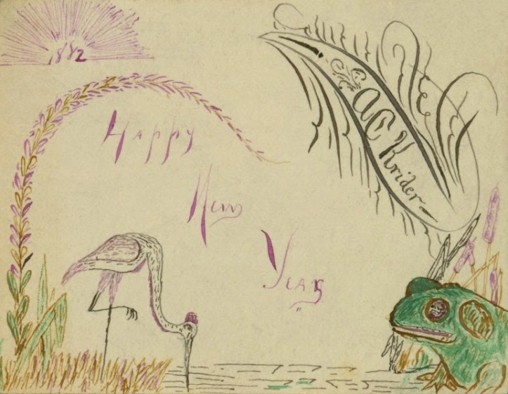 1882 Vintage New Year's Card by A. C. Krider (Source: Vintage Everyday)