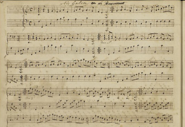 "Deck the halls" handcopied by Jane Austen (Austen House Museum)